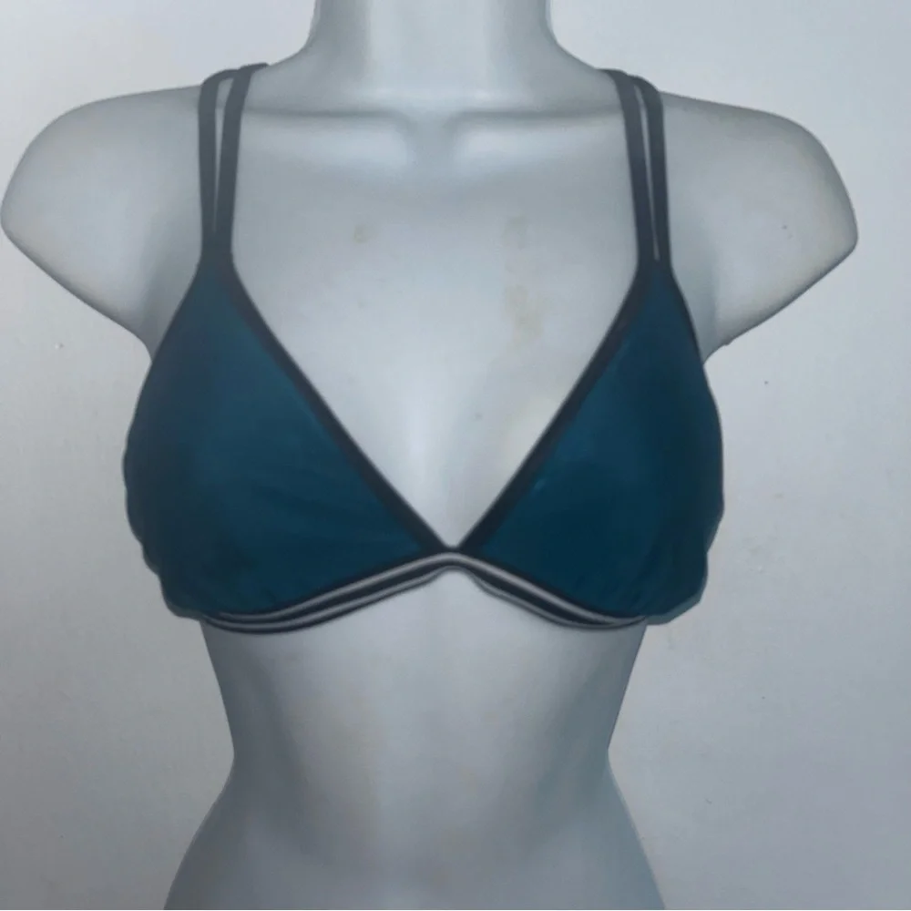 Xhilaration Womens S Cross Back Bikini Top Teal Blue*